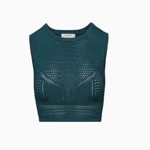 Babaton Textured Sleeveless Crop Top - Pointelle